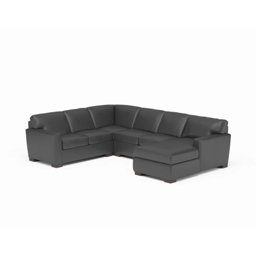 Flexsteel Bryant Stationary Leather Sectional