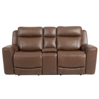 Calgary Leather Power Reclining Sofa Or Set With Power Headrest Available