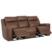 Calgary Leather Power Reclining Sofa Or Set With Power Headrest Available