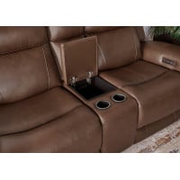 Calgary Leather Power Reclining Sofa Or Set With Power Headrest Available