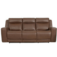 Calgary Leather Power Reclining Sofa Or Set With Power Headrest Available