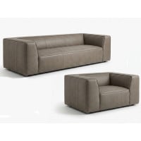 Brand New Carrier Leather Sofa And Chair Reduced 65% Ready To Ship LIMITED AMOUNT