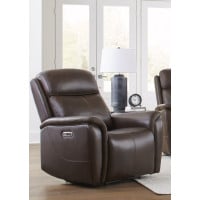 Cascade Leather Match Power Reclining Sofa Or Set With Power Headrest