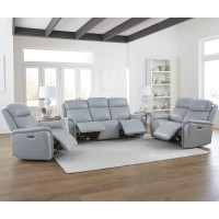 Cascade Leather Match Power Reclining Sofa Or Set With Power Headrest