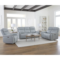 Cascade Leather Match Power Reclining Sofa Or Set With Power Headrest