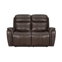 Cascade Leather Match Power Reclining Sofa Or Set With Power Headrest