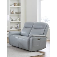 Cascade Leather Match Power Reclining Sofa Or Set With Power Headrest