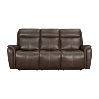 Cascade Leather Match Power Reclining Sofa Or Set With Power Headrest