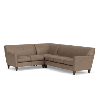 Flexsteel Digby Stationary Leather Sectional
