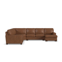 Flexsteel Endurance Stationary Leather Sectional