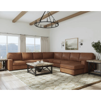 Flexsteel Endurance Stationary Leather Sectional