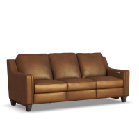Flexsteel Finley Power Inclining Leather Sofa or Stationary Leather Sofa Set (Back Is Stationary On Recliners)