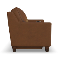 Flexsteel Finley Power Inclining Leather Sofa or Stationary Leather Sofa Set (Back Is Stationary On Recliners)