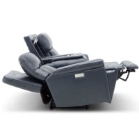 Harmony Triple Power Reclining Leather Sofa Home Theater Speaker Air Massage 3-Zone Heating Zero Gravity