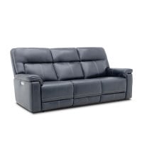 Harmony Triple Power Reclining Leather Sofa Home Theater Speaker Air Massage 3-Zone Heating Zero Gravity