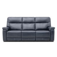 Harmony Triple Power Reclining Leather Sofa Home Theater Speaker Air Massage 3-Zone Heating Zero Gravity