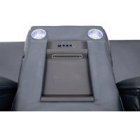 Harmony Triple Power Reclining Leather Sofa Home Theater Speaker Air Massage 3-Zone Heating Zero Gravity