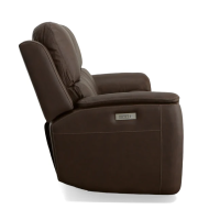 Flexsteel Henry Power Reclining Leather Sofa or Set With Power Tilt Headrest | Power Lumbar