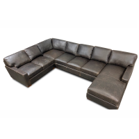 Java Deep Seating Leather Sectional