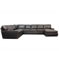 Java Deep Seating Leather Sectional