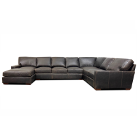 Java Deep Seating Leather Sectional