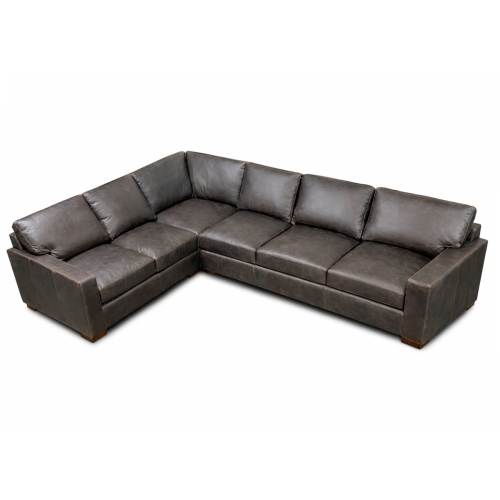 Java Deep Seating Leather Sectional