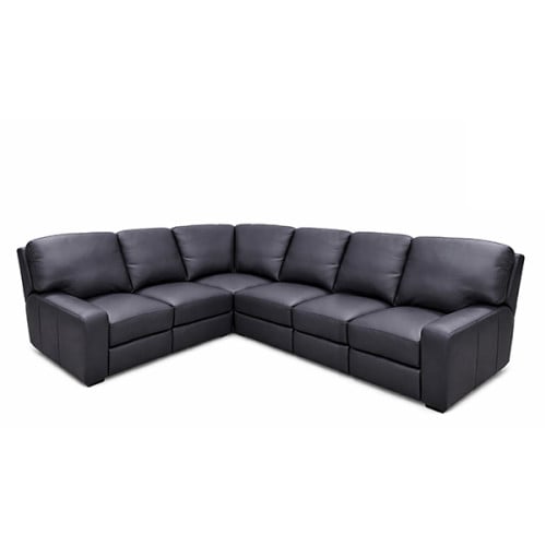 Mavien Reclining Leather Sectional - Available with Power Recline | Power Lumbar