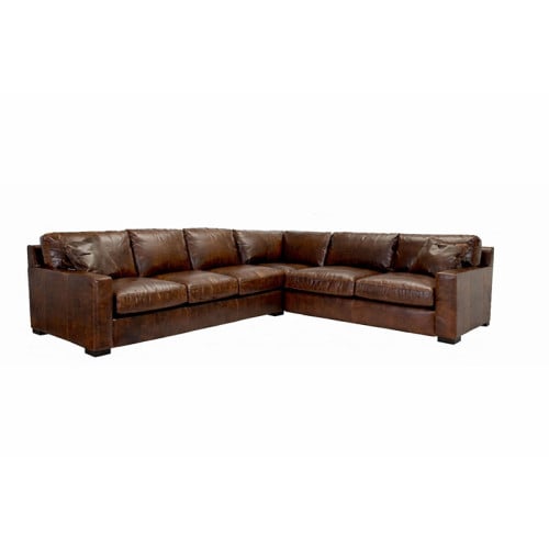 Brand New Max 43 Inch Deep Seating Leather Sectional 1 Available Ships in 6 to 8 Weeks
