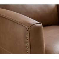 Flexsteel Maxwell Power Reclining Leather Sofa or Set With Power Tilt Headrest | Power Lumbar