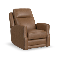 Flexsteel Maxwell Power Reclining Leather Sofa or Set With Power Tilt Headrest | Power Lumbar