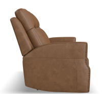 Flexsteel Maxwell Power Reclining Leather Sofa or Set With Power Tilt Headrest | Power Lumbar