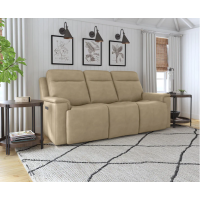 Flexsteel Odell Power Reclining Leather Sofa or Set With Power Tilt Headrest | Power Lumbar