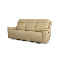 Flexsteel Odell Power Reclining Leather Sofa or Set With Power Tilt Headrest | Power Lumbar