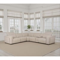 Orlando Power Reclining Leather Sectional Power Headrest