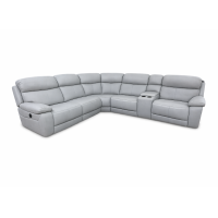 Pelia Power Reclining Leather Sectional With Power Headrest Get FREE Leather Samples