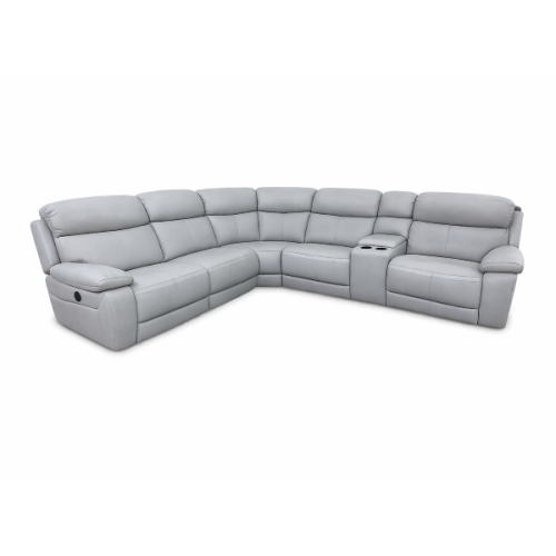 Pelia Power Reclining Leather Sectional With Power Headrest Get FREE Leather Samples