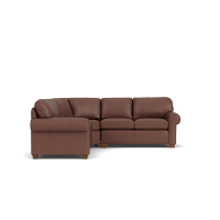 Flexsteel Thorton Stationary Leather Sectional