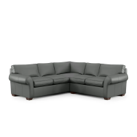 Flexsteel Vail Leather Stationary Sectional