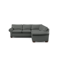 Flexsteel Vail Leather Stationary Sectional