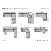 Flexsteel Vail Leather Stationary Sectional