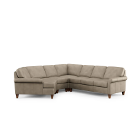 Flexsteel Westside Stationary Leather Sectional