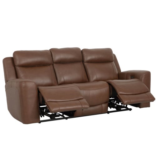 Calgary Leather Power Reclining Sofa Or Set With Power Headrest Available