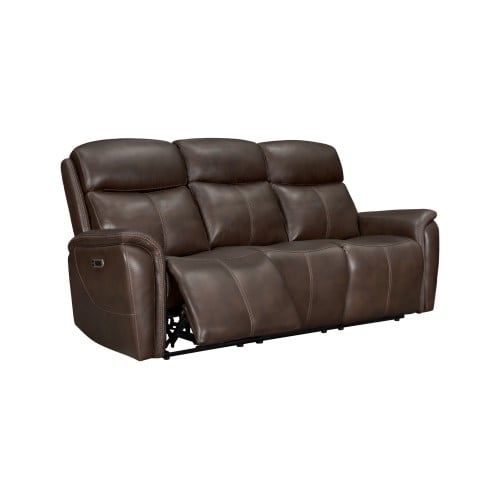 Cascade Leather Match Power Reclining Sofa Or Set With Power Headrest