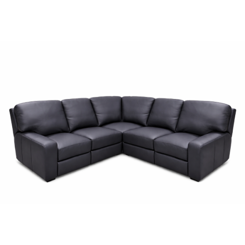 Mavien Reclining Leather Sectional - Available with Power Recline | Power Lumbar
