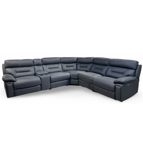 Tahoe Power Reclining Leather Sectional Power Headrest