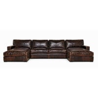 Max Deep Or Regular Seating Leather Sectional Get FREE Leather Samples