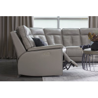 Coasta Power Reclining Leather Sectional - Available With Power Tilt Headrest | Power Lumbar