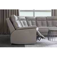 Coasta Power Reclining Leather Sectional - Available With Power Tilt Headrest | Power Lumbar