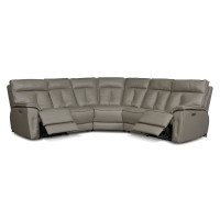 Coasta Power Reclining Leather Sectional - Available With Power Tilt Headrest | Power Lumbar