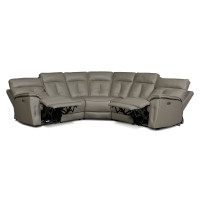 Coasta Power Reclining Leather Sectional - Available With Power Tilt Headrest | Power Lumbar